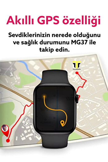TECHNOMEN V9 Ultra 2 Amoled Ekran Akıllı Saat Smart Watch 2024 Son Sürüm Kordon Kilit Çift Kordonlu Takipli