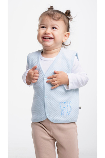 Messido Quilted Baby Boy Vest - Blue