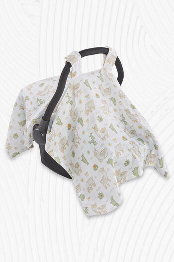 tinylamb Lama Bamboo Cotton Muslin Stroller Cover 75x100 0-6 Months
