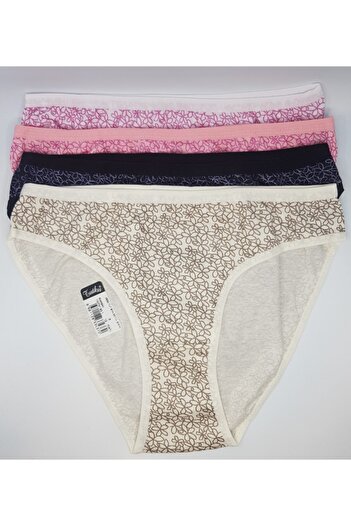 Tutku Kadın Desenli Karışık Renk Betül Bikini Külot 532 Fua Shop 12'li Paket