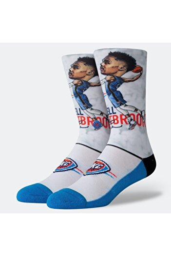 Stance Erkek Çorap Nba Westbrook Big Head Blue