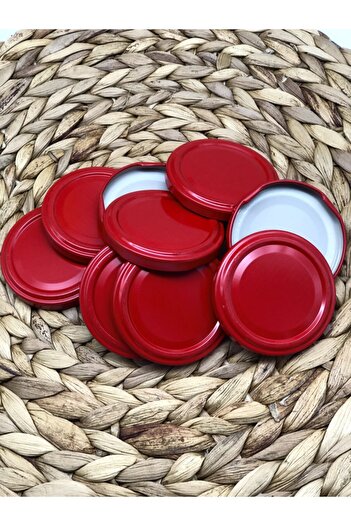 Multiamo Metal Kırmızı Konserve Kavanoz Kapağı 63 Mm - 50 Adet