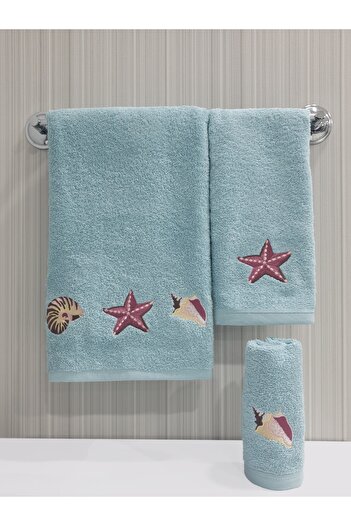 Tanem Home Набір рушників з вишивкою морської зірки, 3 штуки, 30x50 / 40x60 / 50x90 см