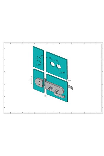 KAHE Matte Colored Glass Door Handle
