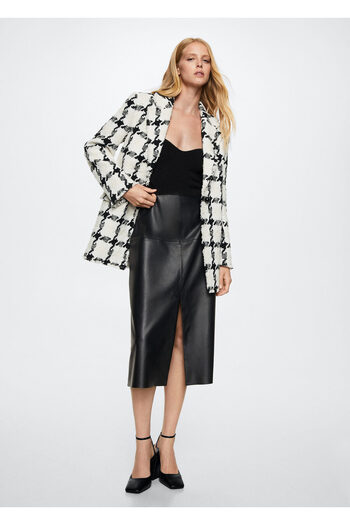 MANGO Woman Palton de damă Off-White37096315