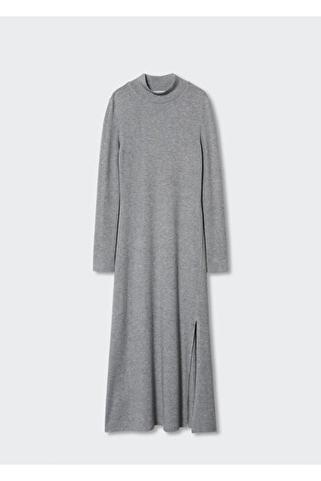 MANGO Woman Gri Kadın Elbise  37027107