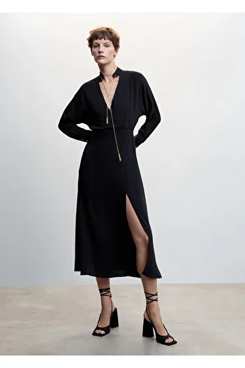 MANGO Woman Black Women's Dress37099076