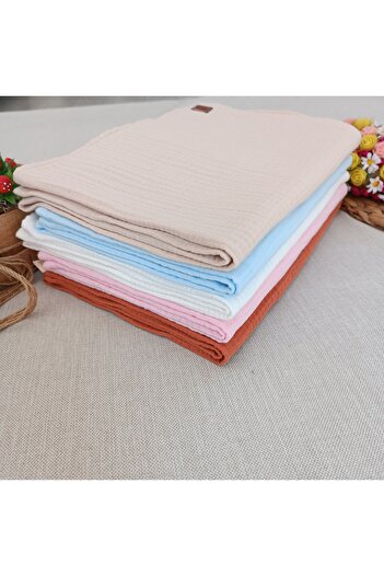 Tomuycuk 4 Layers Muslin Baby Blanket 80x90cm Multi-Purpose Blanket Towel Newborn Gift