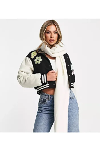 Wearflawless Унісекс простий товстий м'який білий шарф