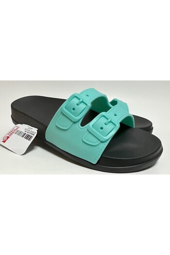 GEZER Turquoise Anatomical Sole Soft Plastic Extra Light Women's Pool Sea Beach Home And Street Slippers Eva