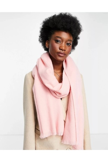Wearflawless Unisex απλό χοντρό μαλακό ροζ κασκόλ