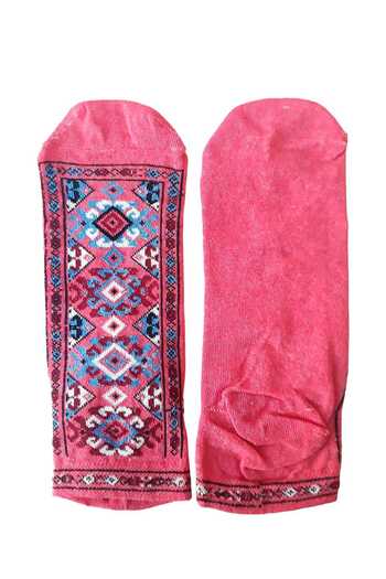 kapadokyahediyelik Kilim Patterned Booties 2 Pairs of Socks
