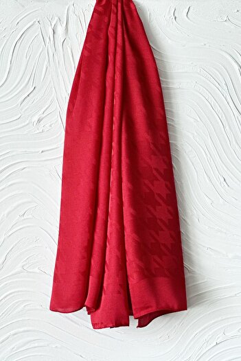 ARMANDA ITALIAN JACQUARD PIECE PATTERNED SHAL - RED