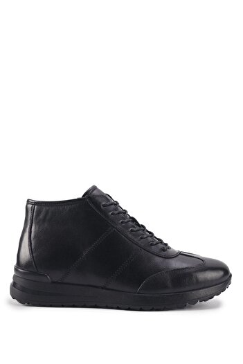 lumberjack Ανδρικές δερμάτινες γούνινες μπότες INT1122K448-Krk 101478983 /Μαύρο