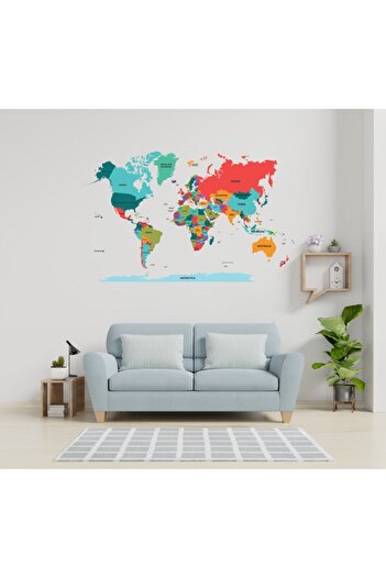 TutturX Harta Lumii Colorata Engleza Ediție Specială 95x150cm