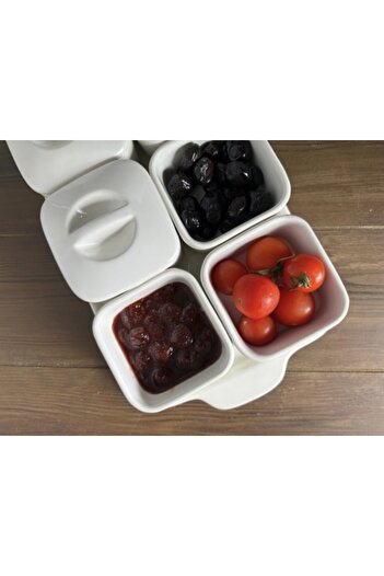 Kitchen Pembelia 6-Piece Luxury Porcelain Breakfast Set with Tray and Lid