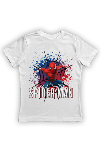 SPIDERMAN εμπριμέ spider-man βαμβακερό χτενισμένο ύφασμα καλοκαιρινό παιδικό μπλουζάκι