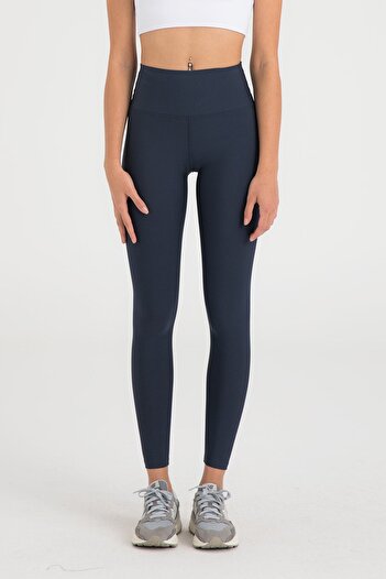 SHEISMONO High Waist Sports Leggings Navy Blue
