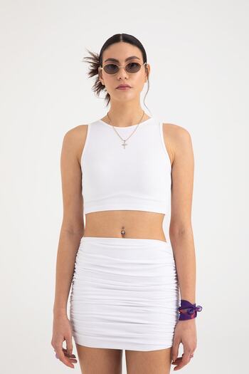 SHEISMONO Soft Touch Body Tank White