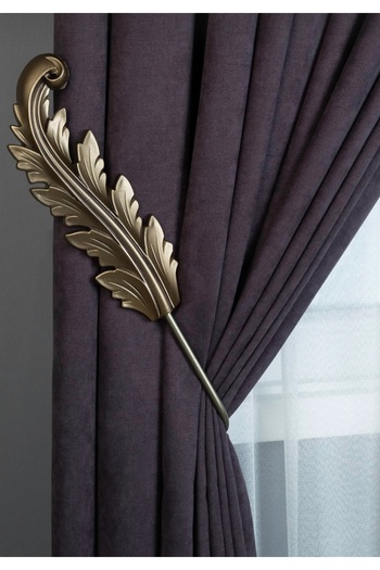 PERTEKS AKSESUAR Leaf Pattern Curtain Accessory