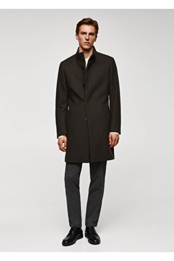 MANGO Man Stand collar wool coat