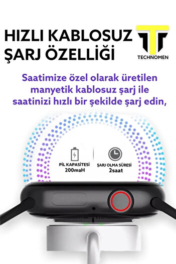 TECHNOMEN V9 Ultra 2 Amoled Ekran Akıllı Saat Smart Watch 2024 Son Sürüm Kordon Kilit Çift Kordonlu Takipli