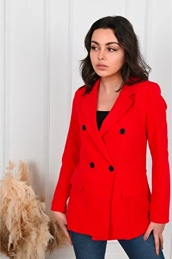 Koza Butik Women's Lined Blazer Jacket 0101-22