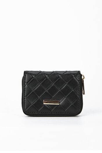 minebag Mini Diamond Pattern Azog ZC117 Women's Wallet Black