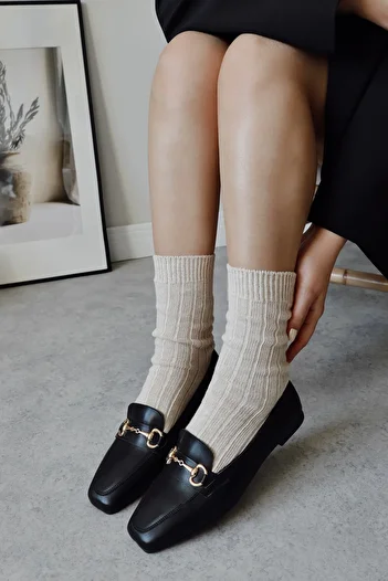 POLKA STORE Manifest Kut Toe Flat Toe Пряжка на плоской підошві Мокасини Мокасини Мокасини Babet Повсякденне жіноче взуття Повсякденне взуття