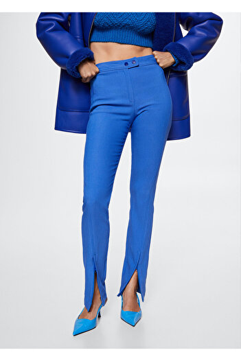 MANGO Woman Blue Women's Trousers 37037770