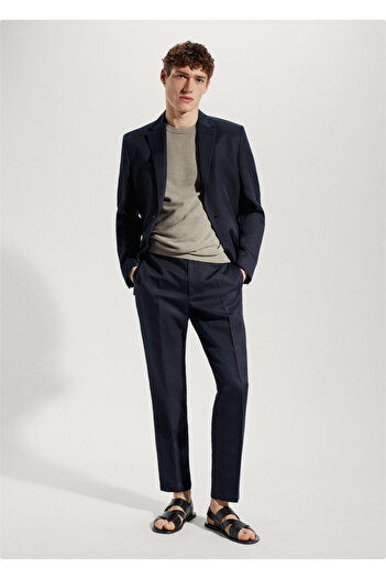 MANGO Man Navy Blue Men's Trousers 47015902