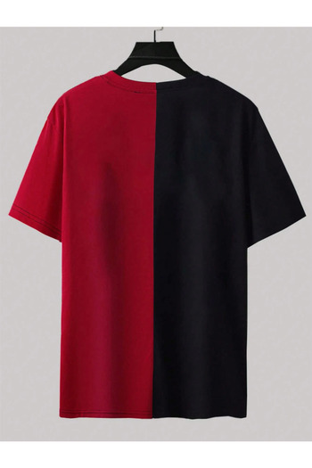 Revasser Unisex Women's/Men's DOUBLE Colored Special Oversize Cotton Combed T-Shirt