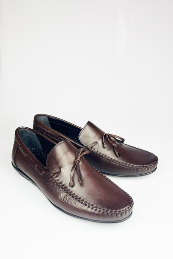 LUSIVE Regent Leather Brown Comfortable Men's Casual Loafer Shoes