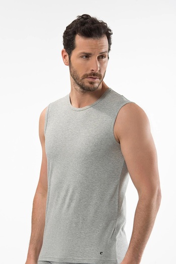 Cacharel 5 Pieces Men's Sports Tank Top with Zero Sleeve and Zero Collar, 95% Cotton, 5% Elastane