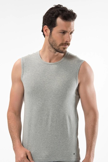 Cacharel 3 Pieces Men's Sports Null Sleeve Null Collar Undershirt 95% Cotton 5% Elastane
