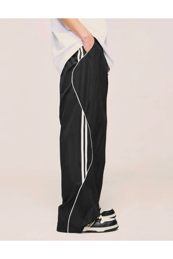 DEEFWEAR Λεπτομέρεια ρίγες unisex παντελόνι αλεξίπτωτο /παντελόνι