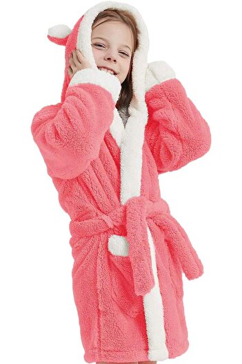 Znp Home Bunny Hooded Unisex Wellsoft Children's Plush Dressing Gown | Dressing gown