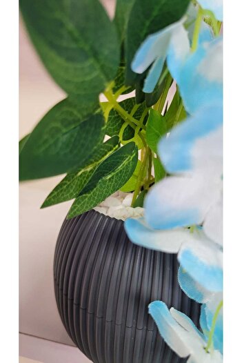La bella bazar Lampă suspendată cu flori artificiale în ghiveci Lampă suspendată din acacia de culoare moale 5 tulpini 70-80CM