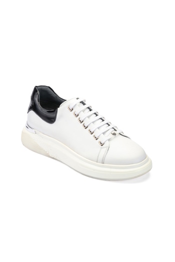 LUCIANO BELLINI A-3201 White Skin Leather Men's Sneaker Shoes