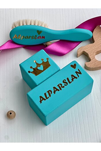 mogokids Mavi isimli küp ve mavi saç fırçası