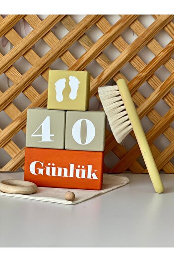 mogokids Renkli bebek anı küpü isimli taraklı set dekor fotoğraf çekimi