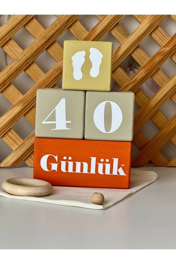 mogokids Renkli bebek anı küpü isimli taraklı set dekor fotoğraf çekimi