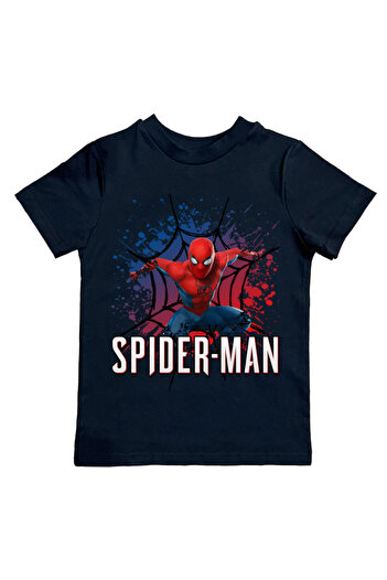 SPIDERMAN εμπριμέ spider-man βαμβακερό χτενισμένο ύφασμα καλοκαιρινό παιδικό μπλουζάκι