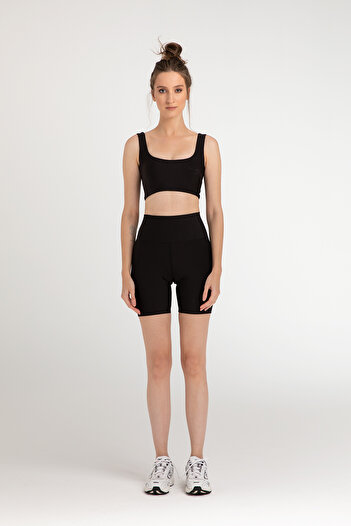 SHEISMONO High Waist Biker Tights Black