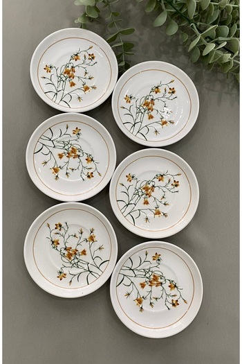 Yiğit Seramik Züccaciye Çiğdem Model 6-Piece Tea Plate