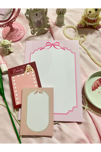 merccuri crafts Set of 3 notepad notebook with glue a4-a6-a6 coquette