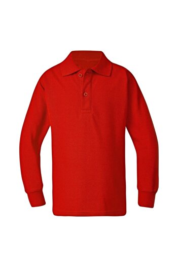 Nacar 23 Nisan Unisex Uzun Kollu Polo Yaka Pamuklu Okul T-shirt 0-24