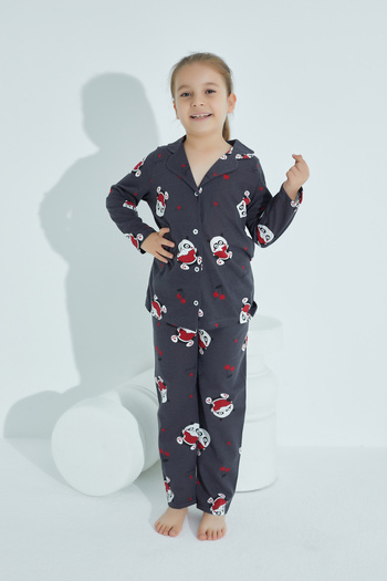 STRAWBERRY COTTON BUTTONED PAJAMA SET