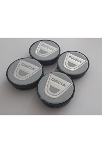DURU DORUK Jant Göbeği Dacia 55/52 (52mm Yuva) 4'lü Set Silver Uyumlu