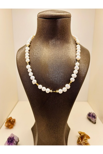 Luna Real Pearl and Tiger Eye Natural Stone Necklace